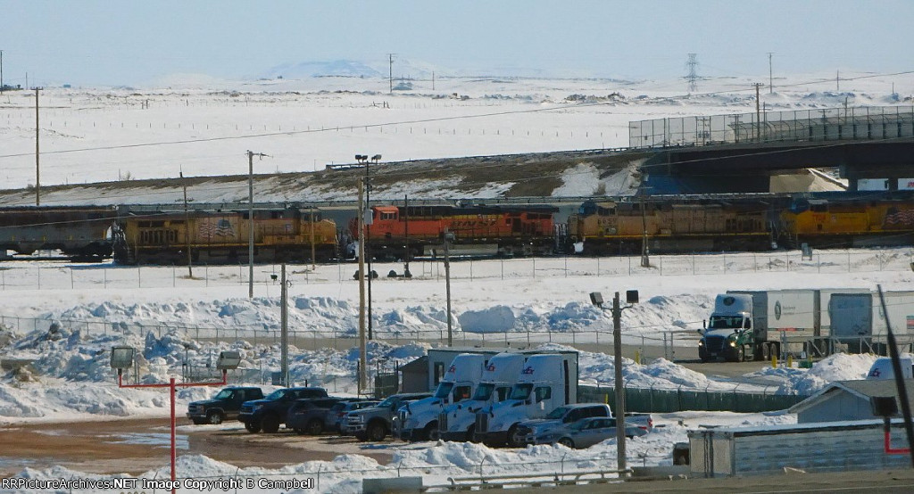 UP 7764-BNSF 5790-UP 6659-UP 7724